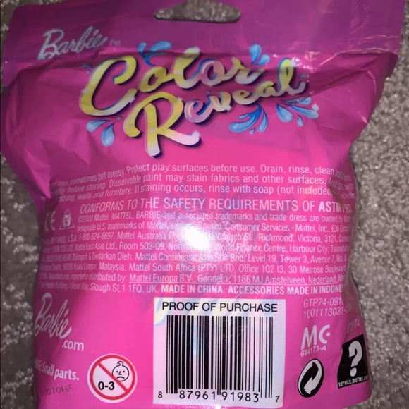 New Barbie Color Reveal Mermaid Pet Series Blind Mystery Bag - Picture 2 of 3